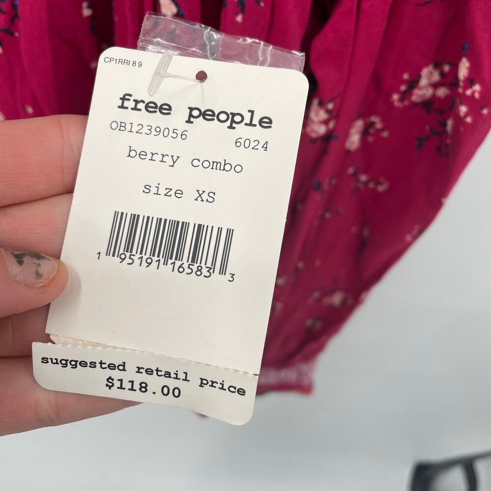 FREE PEOPLE NWT Paloma Multi Print Blouse // XS - Picture 11 of 14